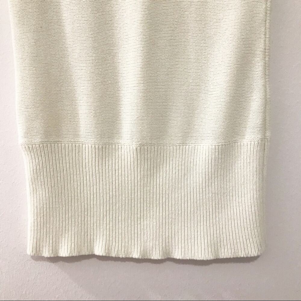Takeout Cream / Ivory Cap Sleeve Sweater Tunic Top / Mini Dress XL - Picture 5 of 9
